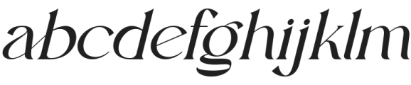 Rahelcia Italic otf (400) Font LOWERCASE