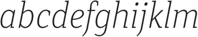 Rail Extra Light Italic otf (200) Font LOWERCASE