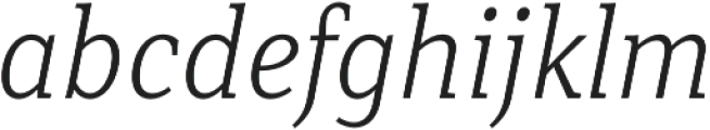 Rail Light Italic otf (300) Font LOWERCASE