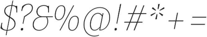 Rail Thin Italic otf (100) Font OTHER CHARS