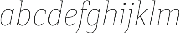 Rail Thin Italic otf (100) Font LOWERCASE