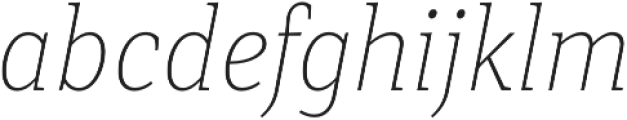 Rail Ultra Light Italic otf (300) Font LOWERCASE