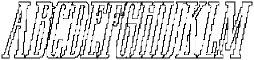 Railine Pixel Outline otf (400) Font UPPERCASE