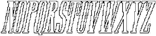 Railine Pixel Outline otf (400) Font UPPERCASE