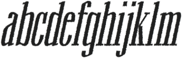 RailineRough-Italic otf (400) Font LOWERCASE