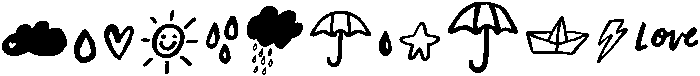Rainy Day Extras otf (400) Font LOWERCASE