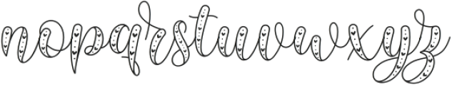 Rainy Love Outline regular otf (400) Font LOWERCASE