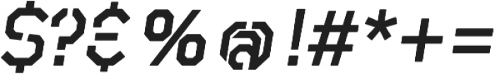 Raker Display Stencil Bold Italic otf (700) Font OTHER CHARS
