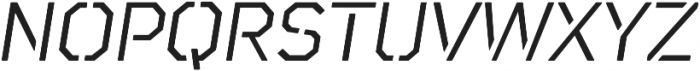 Raker Display Stencil Italic otf (400) Font UPPERCASE