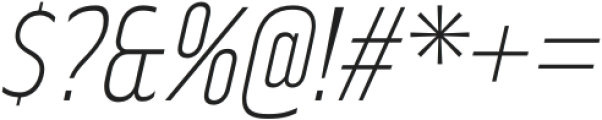 Rakesly ExtraLight Italic otf (200) Font OTHER CHARS