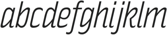 Rakesly Light Italic otf (300) Font LOWERCASE