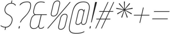 Rakesly UltraLight Italic otf (300) Font OTHER CHARS
