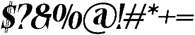Rakizen Bisrony Italic otf (400) Font OTHER CHARS