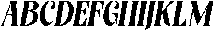 Rakizen Bisrony Italic otf (400) Font UPPERCASE