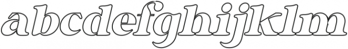 Raliha Outline Italic otf (400) Font LOWERCASE