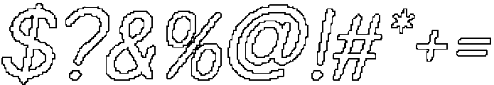 Ranberg Rounded Pixel Outline otf (400) Font OTHER CHARS