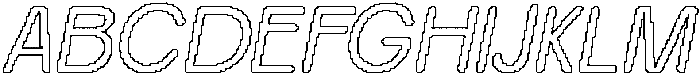 Ranberg Rounded Pixel Outline otf (400) Font UPPERCASE