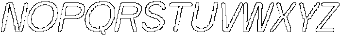 Ranberg Rounded Pixel Outline otf (400) Font UPPERCASE