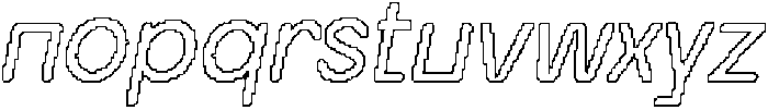 Ranberg Rounded Pixel Outline otf (400) Font LOWERCASE