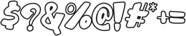 Randomly Outline Regular otf (400) Font OTHER CHARS