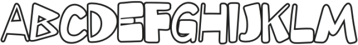 Randomly Outline Regular otf (400) Font UPPERCASE
