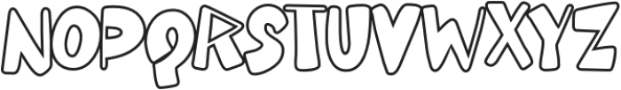 Randomly Outline Regular otf (400) Font UPPERCASE