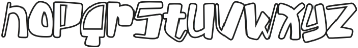 Randomly Outline Regular otf (400) Font LOWERCASE