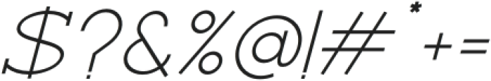 Rante Contact Light Italic otf (300) Font OTHER CHARS