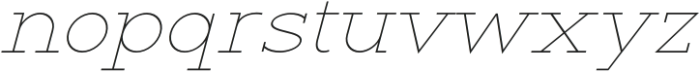 Rante Contact Thin Italic otf (100) Font LOWERCASE