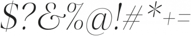 Rasbern Light Italic otf (300) Font OTHER CHARS