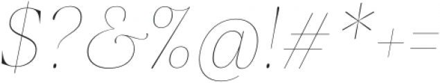 Rasbern Thin Italic otf (100) Font OTHER CHARS