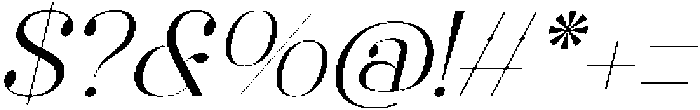 Raslera Italic Italic otf (400) Font OTHER CHARS