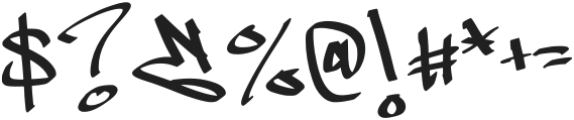 Raspy Graffiti Font Regular otf (400) Font OTHER CHARS