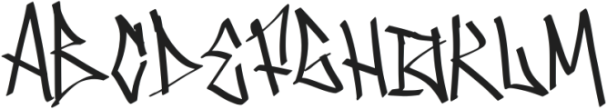 Raspy Graffiti Font Regular otf (400) Font UPPERCASE