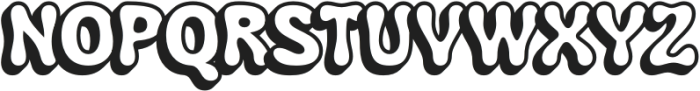 Rastely ExtrudeLeft otf (400) Font UPPERCASE