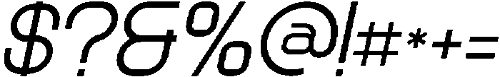Rastera Italic otf (400) Font OTHER CHARS