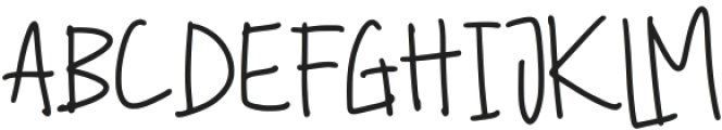 Ratresy Handwritten Regular otf (400) Font UPPERCASE