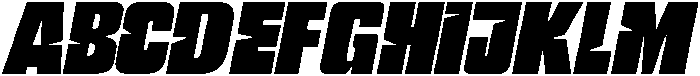 RavedoCompressed-Italic otf (400) Font UPPERCASE