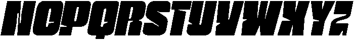 RavedoCompressed-Italic otf (400) Font UPPERCASE