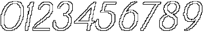 Ravelina Pixel Outline otf (400) Font OTHER CHARS