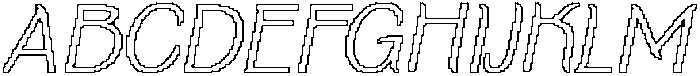 Ravelina Pixel Outline otf (400) Font UPPERCASE