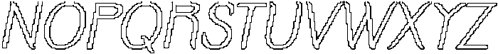 Ravelina Pixel Outline otf (400) Font UPPERCASE
