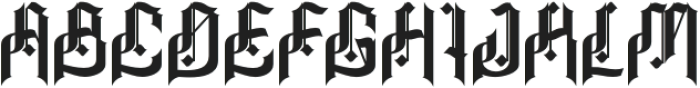 Ravenchron Regular otf (400) Font UPPERCASE