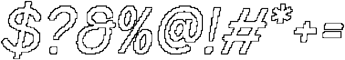 Raventy Pixel Outline otf (400) Font OTHER CHARS