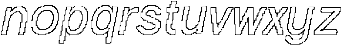 Raventy Pixel Outline otf (400) Font LOWERCASE