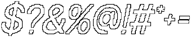 Ravio Pixel Outline otf (400) Font OTHER CHARS