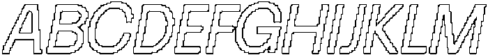 Ravio Pixel Outline otf (400) Font UPPERCASE