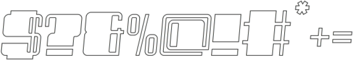 Raviona ExtraBlack Outline Italic otf (900) Font OTHER CHARS