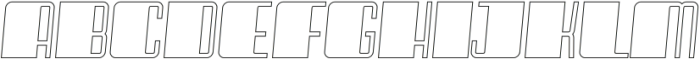Raviona ExtraBlack Outline Italic otf (900) Font UPPERCASE