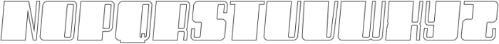 Raviona ExtraBlack Outline Italic otf (900) Font UPPERCASE